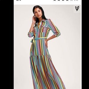🌈Striped maxi dress for work and play🌈